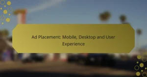 Ad Placement: Mobile, Desktop and User Experience