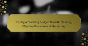 Display Advertising Budget: Realistic Planning, Effective Allocation and Monitoring