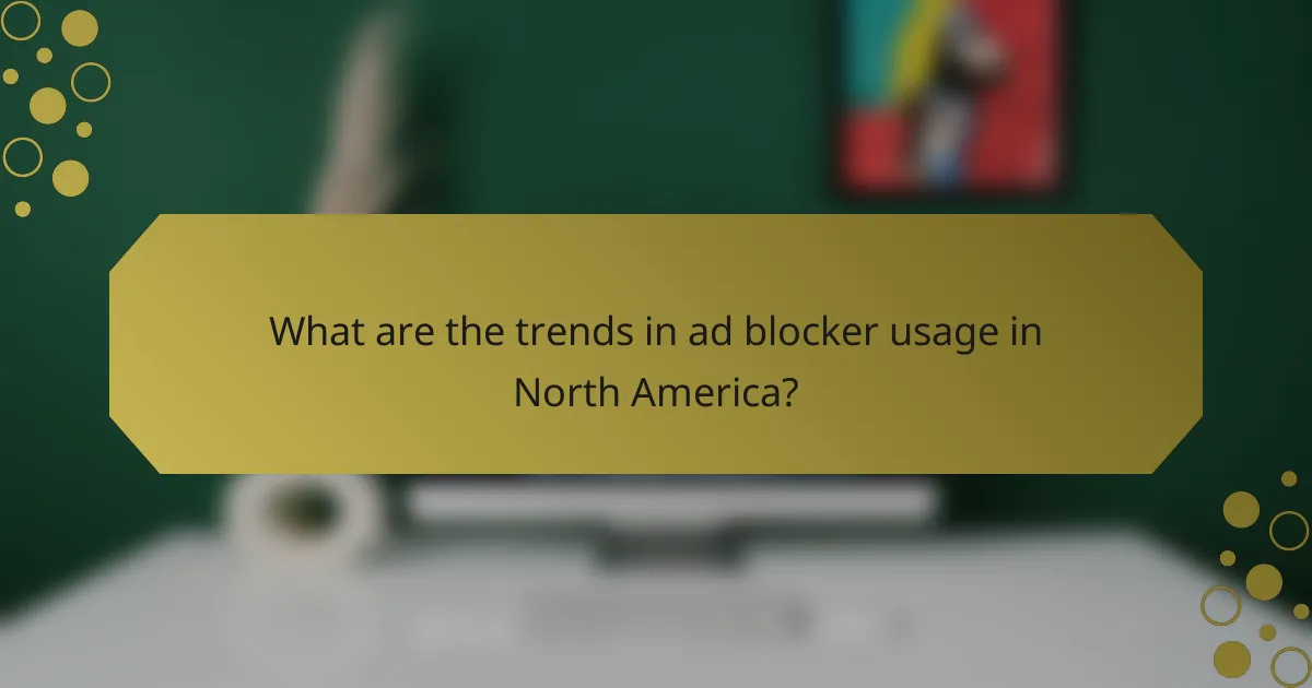 What are the trends in ad blocker usage in North America?